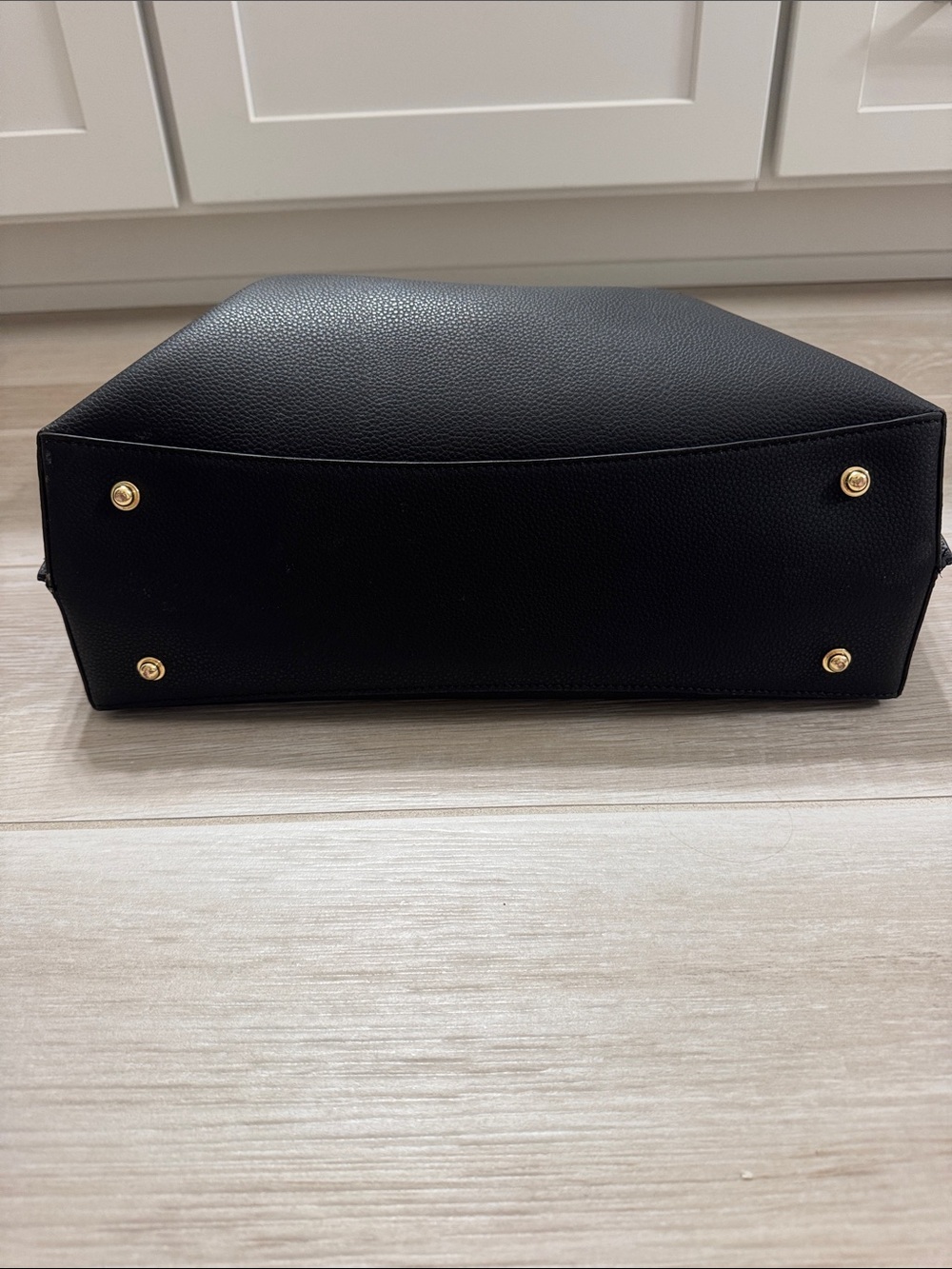 Quince Black Leather Triple Compartment Tote - Picture 6 of 6